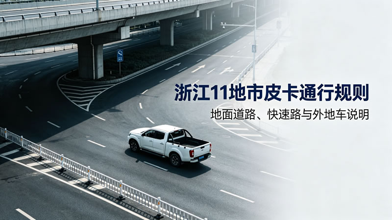 浙江省皮卡车限行政策汇总（11 地市通行规则）