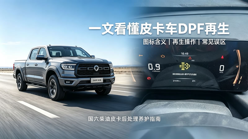 一文看懂国六柴油皮卡的DPF再生，操作方法、误区全解