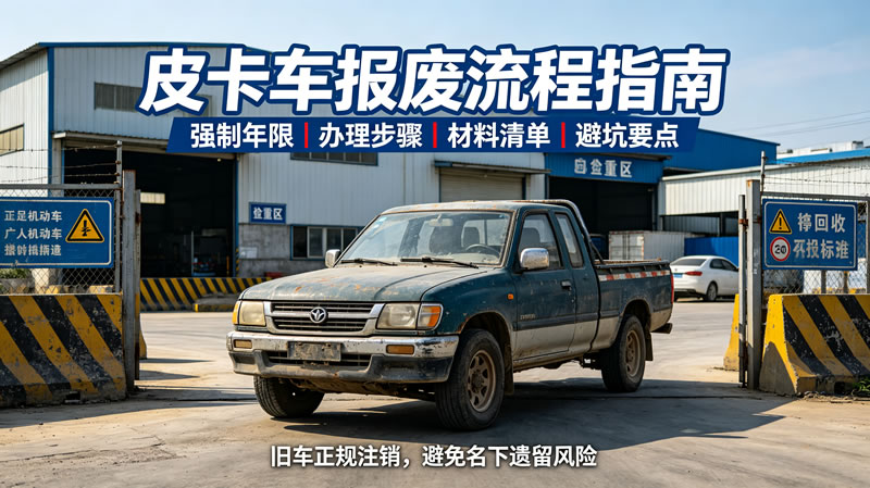 皮卡车报废完整流程指南，强制报废标准、所需材料、避坑要点一文看懂