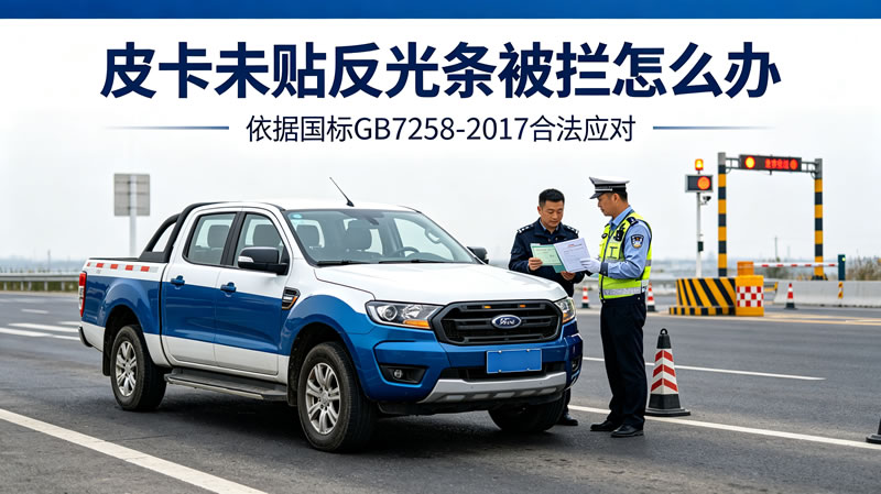 皮卡未粘贴反光条被拦怎么办1.jpg