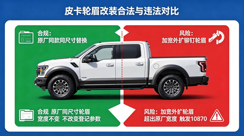 皮卡车改装轮眉是否违法2.jpg