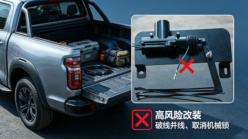 皮卡车加装尾门电控锁合法吗1.jpg
