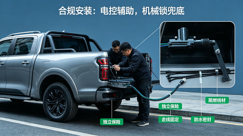 皮卡车加装尾门电控锁合法吗2.jpg