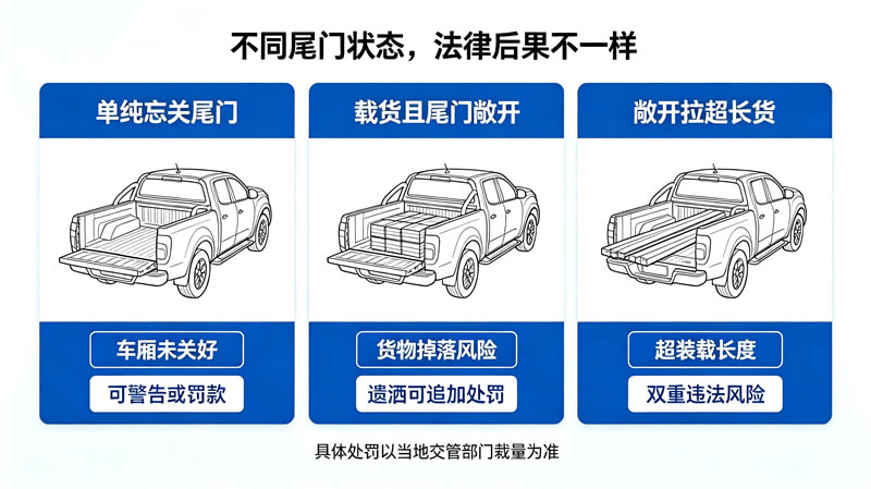 皮卡车不关后尾门是否违法2.jpg