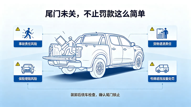 皮卡车不关后尾门是否违法4.jpg