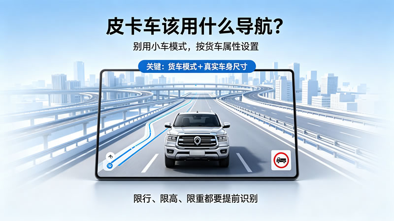 皮卡车该用什么导航软件？选型逻辑、优缺点与实操指南