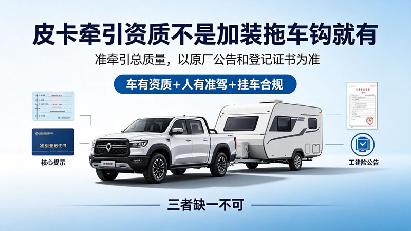 皮卡车牵引资质完整深度解读｜法条、判定、处罚、误区全梳理