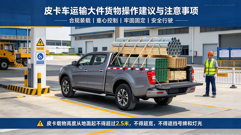 皮卡车运输大件货物注意事项1.jpg