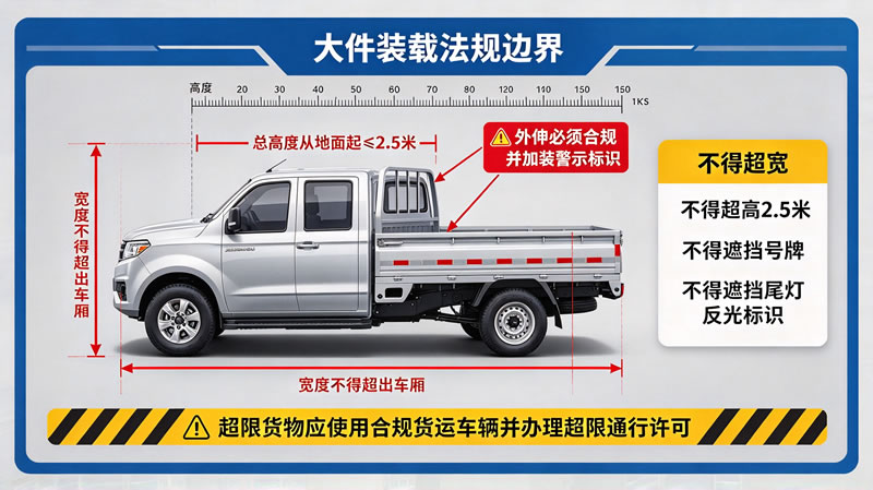 皮卡车运输大件货物注意事项2.jpg